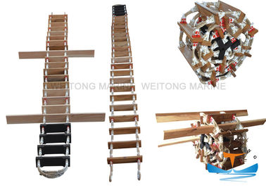 Superficie antideslizante del material SOLAS de la escalera de madera del embarque para subir