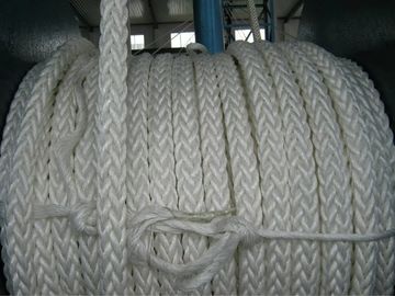 China Diámetro de 128 mm torcido 8 filamento cuerda de amarre / cuerda de nylon marino fábrica