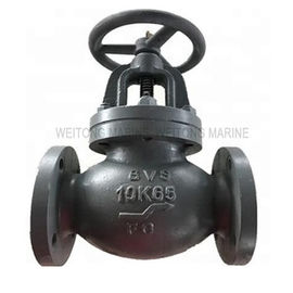 Válvula marina confiable, válvula de globo del arrabio 10K JIS F7307 con la rueda de la manija