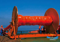 Auge de la contención del aceite anaranjado, paño flexible resistente flotante de la PU del boom del petróleo